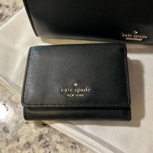 Limited Release Black Leather Kate Spade Trifold Wallet
